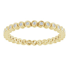 10K Yellow Gold 1/8 CTW Natural Diamond Eternity Band Size 5.5