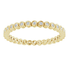 10K Yellow Gold 1/8 CTW Natural Diamond Eternity Band Size 6.5