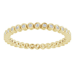 10K Yellow Gold 1/8 CTW Natural Diamond Eternity Band Size 7