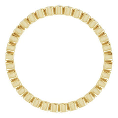 10K Yellow Gold 1/8 CTW Natural Diamond Eternity Band Size 7.25