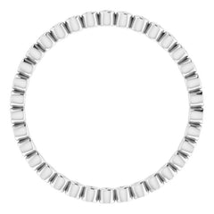 10K White Gold 1/6 CTW Natural Diamond Eternity Band Size 8