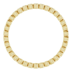 10K Yellow Gold 1/6 CTW Natural Diamond Eternity Band Size 8