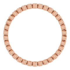 10K Rose Gold 1/6 CTW Natural Diamond Eternity Band Size 8.25