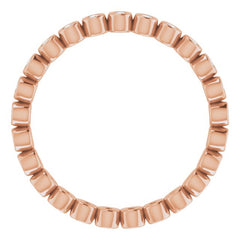 10K Rose Gold 1/6 CTW Natural Diamond Eternity Band Size 4.75