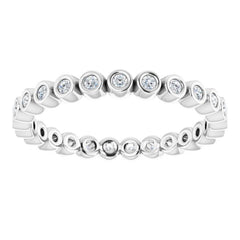 10K White Gold 1/6 CTW Natural Diamond Eternity Band Size 4.75