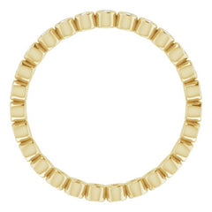 10K Yellow Gold 1/6 CTW Natural Diamond Eternity Band Size 5.75