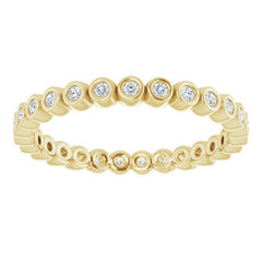 10K Yellow Gold 1/6 CTW Natural Diamond Eternity Band Size 5.75