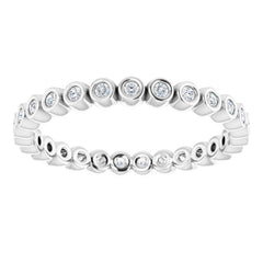 10K White Gold 1/6 CTW Natural Diamond Eternity Band Size 6