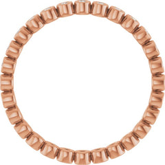 10K Rose Gold 1/5 CTW Natural Diamond Eternity Band Size 7