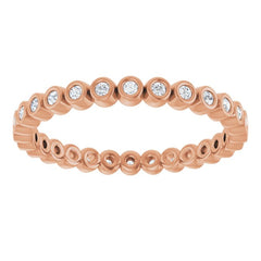 10K Rose Gold 1/5 CTW Natural Diamond Eternity Band Size 7