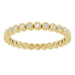 10K Yellow Gold 1/5 CTW Natural Diamond Eternity Band Size 7