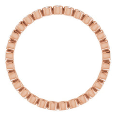 10K Rose Gold 1/5 CTW Natural Diamond Eternity Band Size 7.5