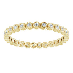 10K Yellow Gold 1/5 CTW Natural Diamond Eternity Band Size 7.5