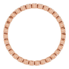 10K Rose Gold 1/5 CTW Natural Diamond Eternity Band Size 9