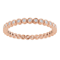 10K Rose Gold 1/5 CTW Natural Diamond Eternity Band Size 9