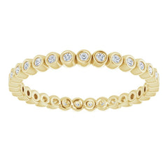 10K Yellow Gold 1/5 CTW Natural Diamond Eternity Band Size 9