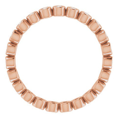 10K Rose Gold 1/4 CTW Natural Diamond Eternity Band Size 4