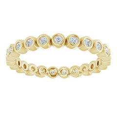 10K Yellow Gold 1/4 CTW Natural Diamond Eternity Band Size 4.25