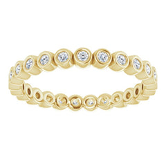 10K Yellow Gold 1/4 CTW Natural Diamond Eternity Band Size 5.25