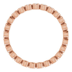 10K Rose Gold 1/4 CTW Natural Diamond Eternity Band Size 5.75