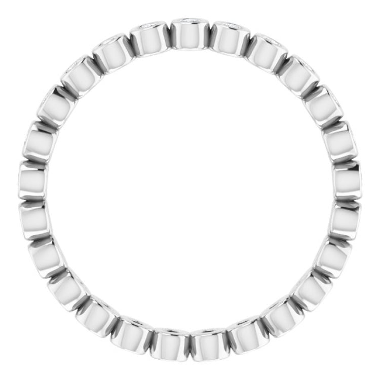 10K White Gold 1/4 CTW Natural Diamond Eternity Band Size 5.75