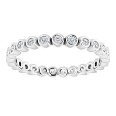 10K White Gold 1/4 CTW Natural Diamond Eternity Band Size 5.75