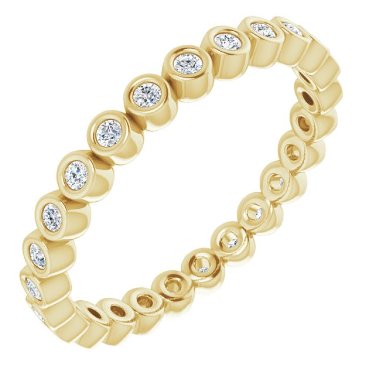 10K Yellow Gold 1/4 CTW Natural Diamond Eternity Band Size 5.75