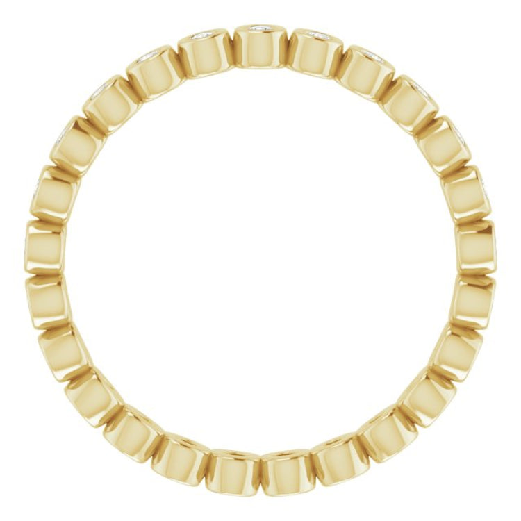 10K Yellow Gold 1/4 CTW Natural Diamond Eternity Band Size 5.75