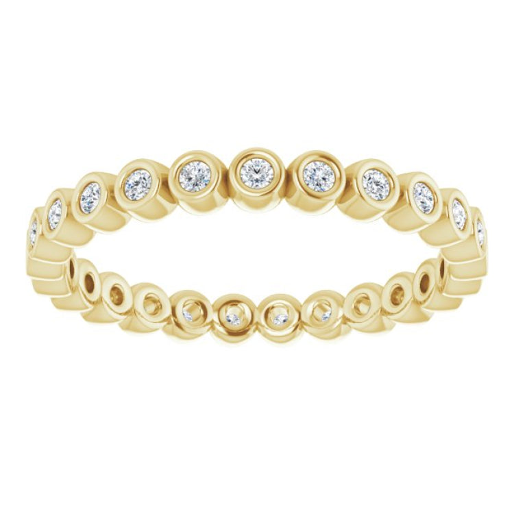 10K Yellow Gold 1/4 CTW Natural Diamond Eternity Band Size 5.75