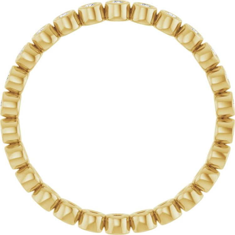 10K Yellow Gold 1/4 CTW Natural Diamond Eternity Band Size 7