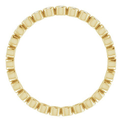 10K Yellow Gold 1/4 CTW Natural Diamond Eternity Band Size 7.5