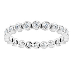 10K White Gold 1/4 CTW Natural Diamond Eternity Band Size 5.75