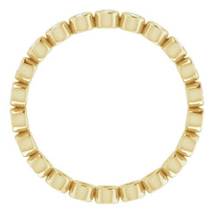 10K Yellow Gold 1/4 CTW Natural Diamond Eternity Band Size 5.75