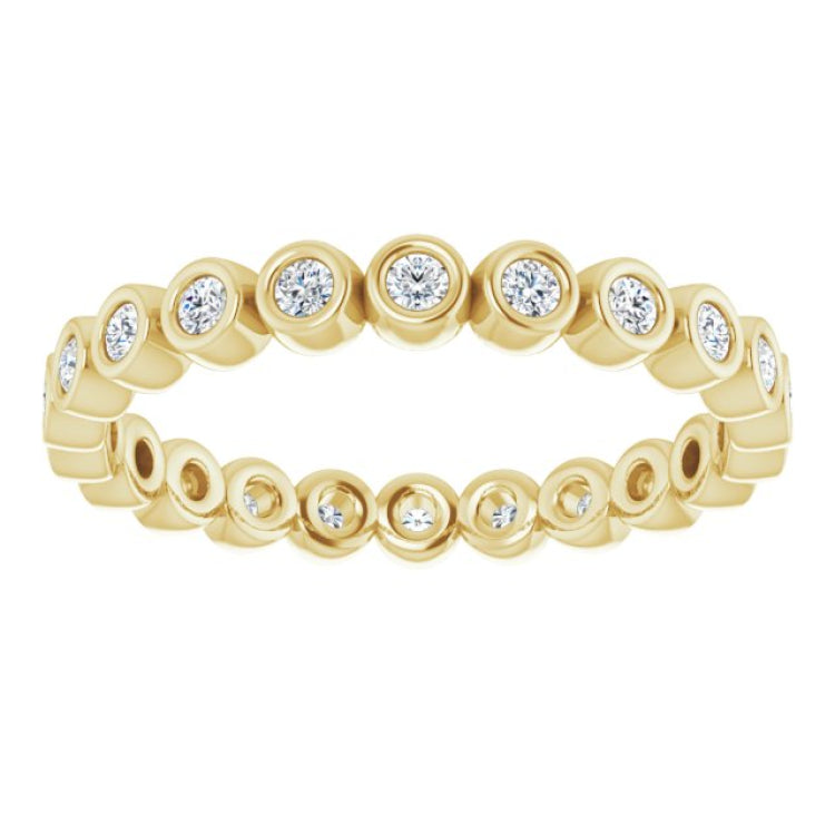 10K Yellow Gold 1/4 CTW Natural Diamond Eternity Band Size 5.75