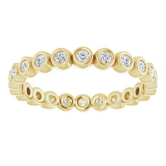 10K Yellow Gold 1/4 CTW Natural Diamond Eternity Band Size 5.75