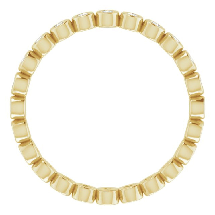 10K Yellow Gold 1/3 CTW Natural Diamond Eternity Band Size 7.25