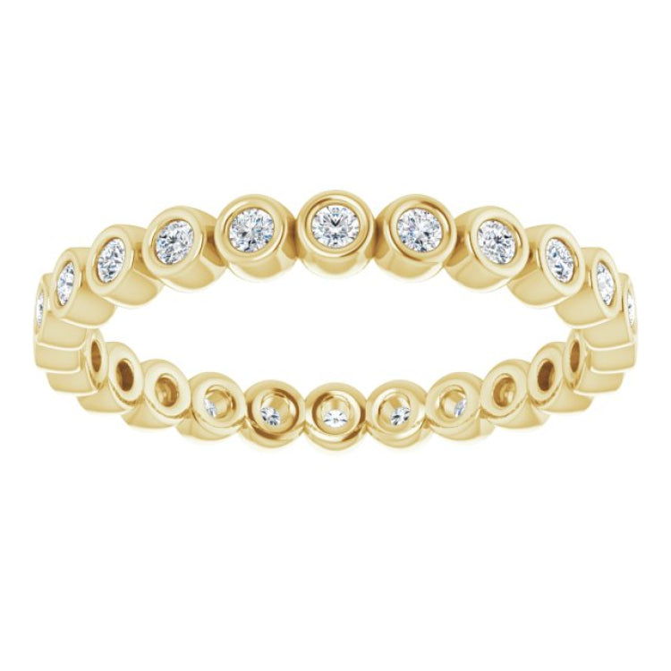 10K Yellow Gold 1/3 CTW Natural Diamond Eternity Band Size 7.25
