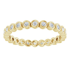 10K Yellow Gold 1/3 CTW Natural Diamond Eternity Band Size 7.25
