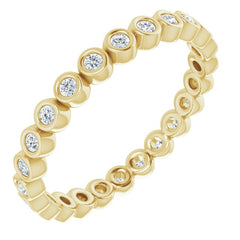 10K Yellow Gold 1/3 CTW Natural Diamond Eternity Band Size 7.5