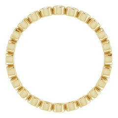 10K Yellow Gold 1/3 CTW Natural Diamond Eternity Band Size 7.5