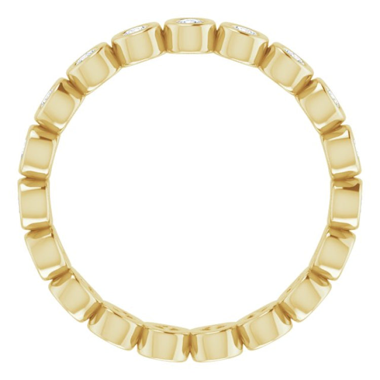 10K Yellow Gold 1/3 CTW Natural Diamond Eternity Band Size 4