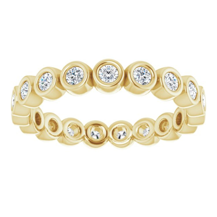 10K Yellow Gold 1/3 CTW Natural Diamond Eternity Band Size 4