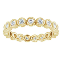 10K Yellow Gold 1/3 CTW Natural Diamond Eternity Band Size 4