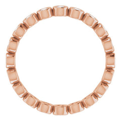 10K Rose Gold 1/3 CTW Natural Diamond Eternity Band Size 5.25