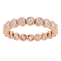 10K Rose Gold 1/3 CTW Natural Diamond Eternity Band Size 5.25