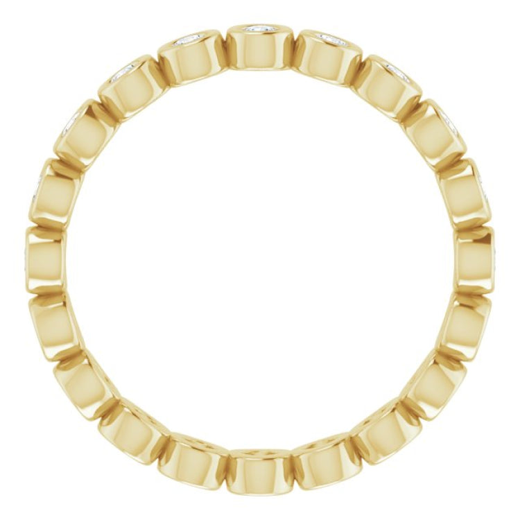 10K Yellow Gold 1/3 CTW Natural Diamond Eternity Band Size 5.25