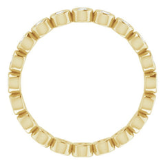 10K Yellow Gold 1/3 CTW Natural Diamond Eternity Band Size 5.25