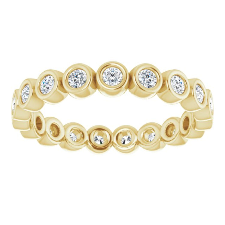 10K Yellow Gold 1/3 CTW Natural Diamond Eternity Band Size 4.75
