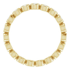 10K Yellow Gold 1/3 CTW Natural Diamond Eternity Band Size 5