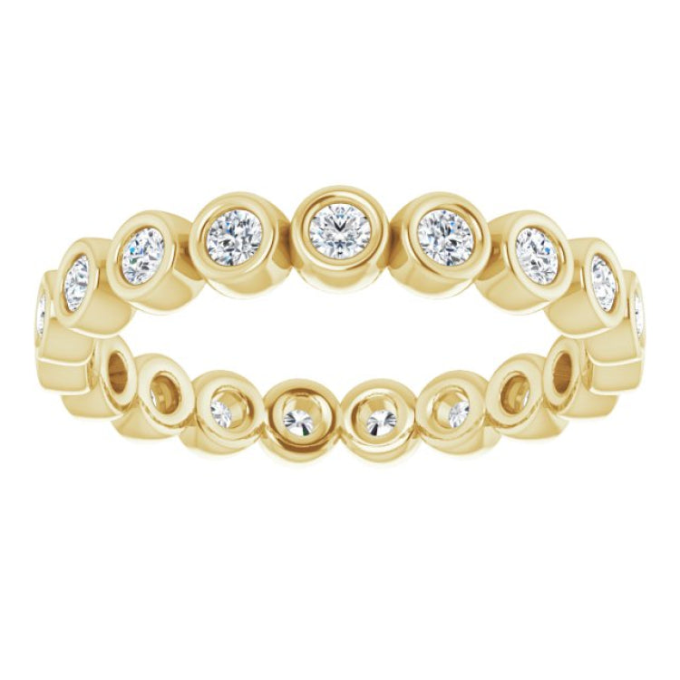 10K Yellow Gold 1/3 CTW Natural Diamond Eternity Band Size 5